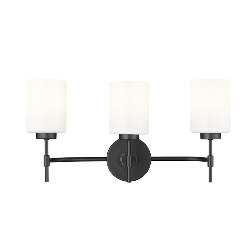 Keylee 22" Wide 3-Light Vanity - Matte Black