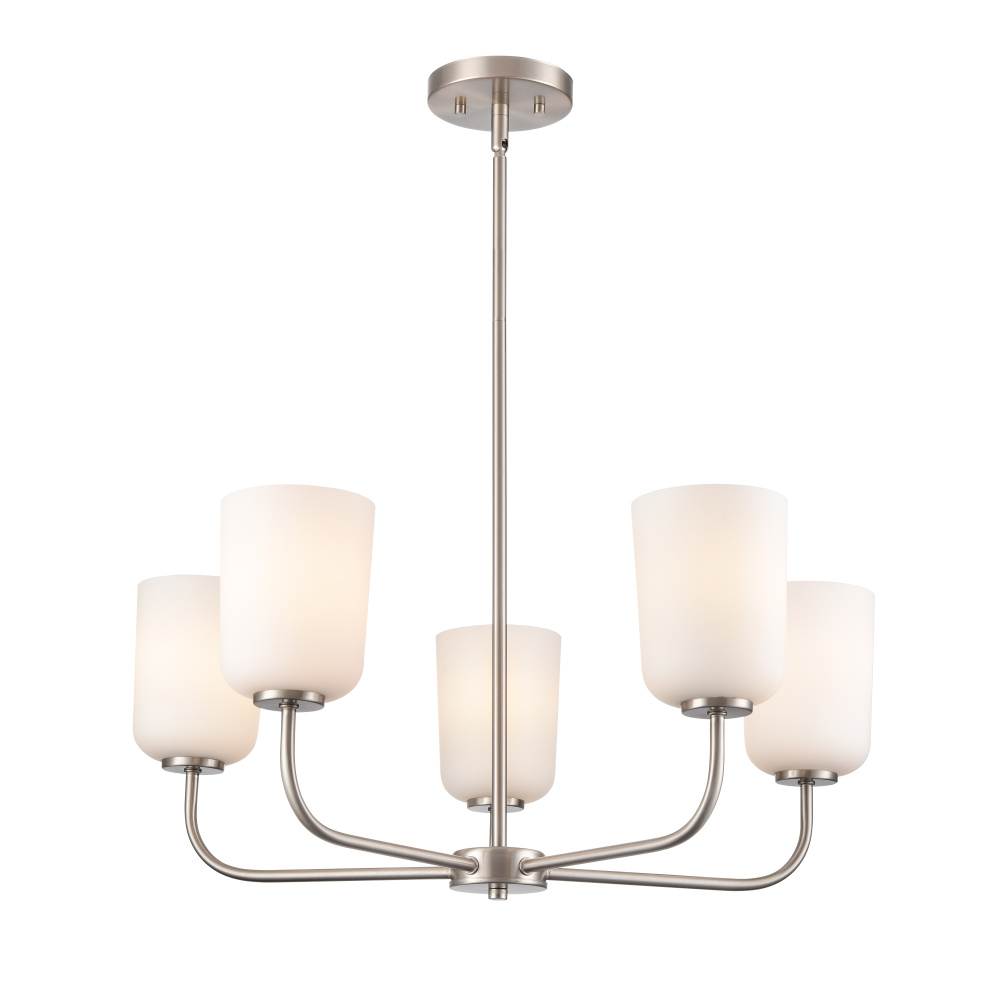 Laphia 27" Wide 5-Light Chandelier - Brushed Nickel