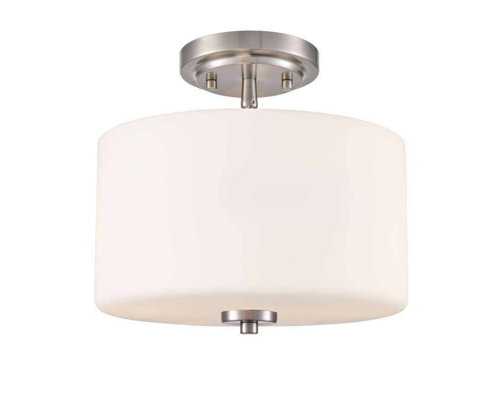 Verlana 22" 2-Light Semi-Flush Mount - Brushed Nickel