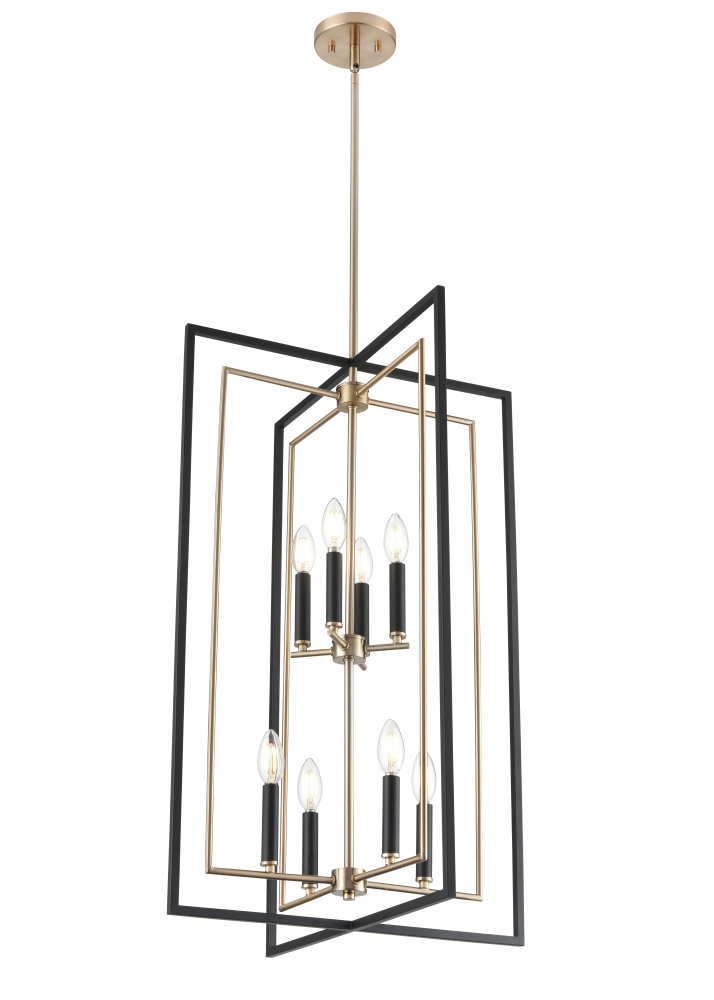 Noelle 20" Wide 8-Light Pendant - Matte Black