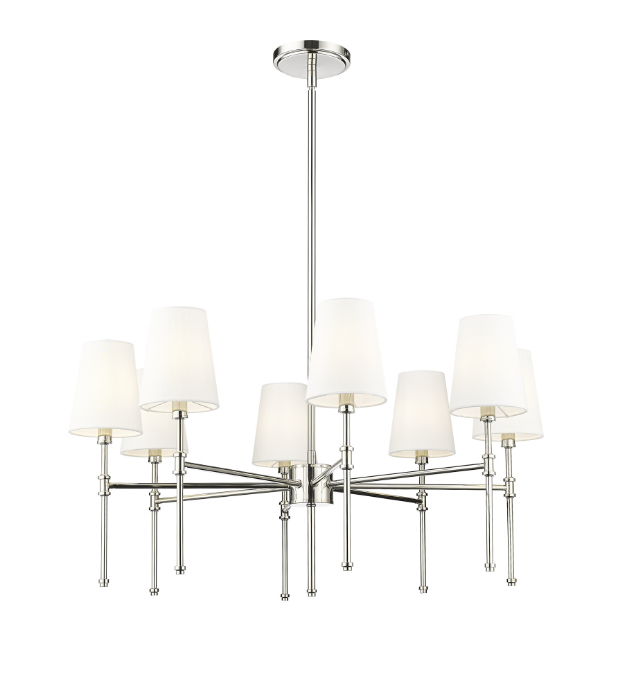 Adorra 30" Wide 8-Light Chandelier - Polished Nickel