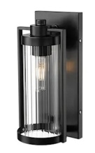 Millennium 192001-PBK - Braselton 14" High 1-Light Outdoor Wall Sconce - Powder Coated Black