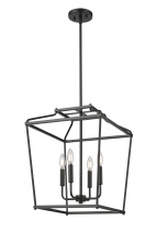 Millennium 19004-MB - Nellita 16" Wide 4-Light Pendant - Matte Black
