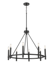Millennium 25608-MB - Skyva 30" Wide 8-Light Chandelier - Matte Black