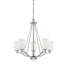 Millennium 3155-SN - Durham 5-Light Chandelier Ceiling Light Satin Nickel