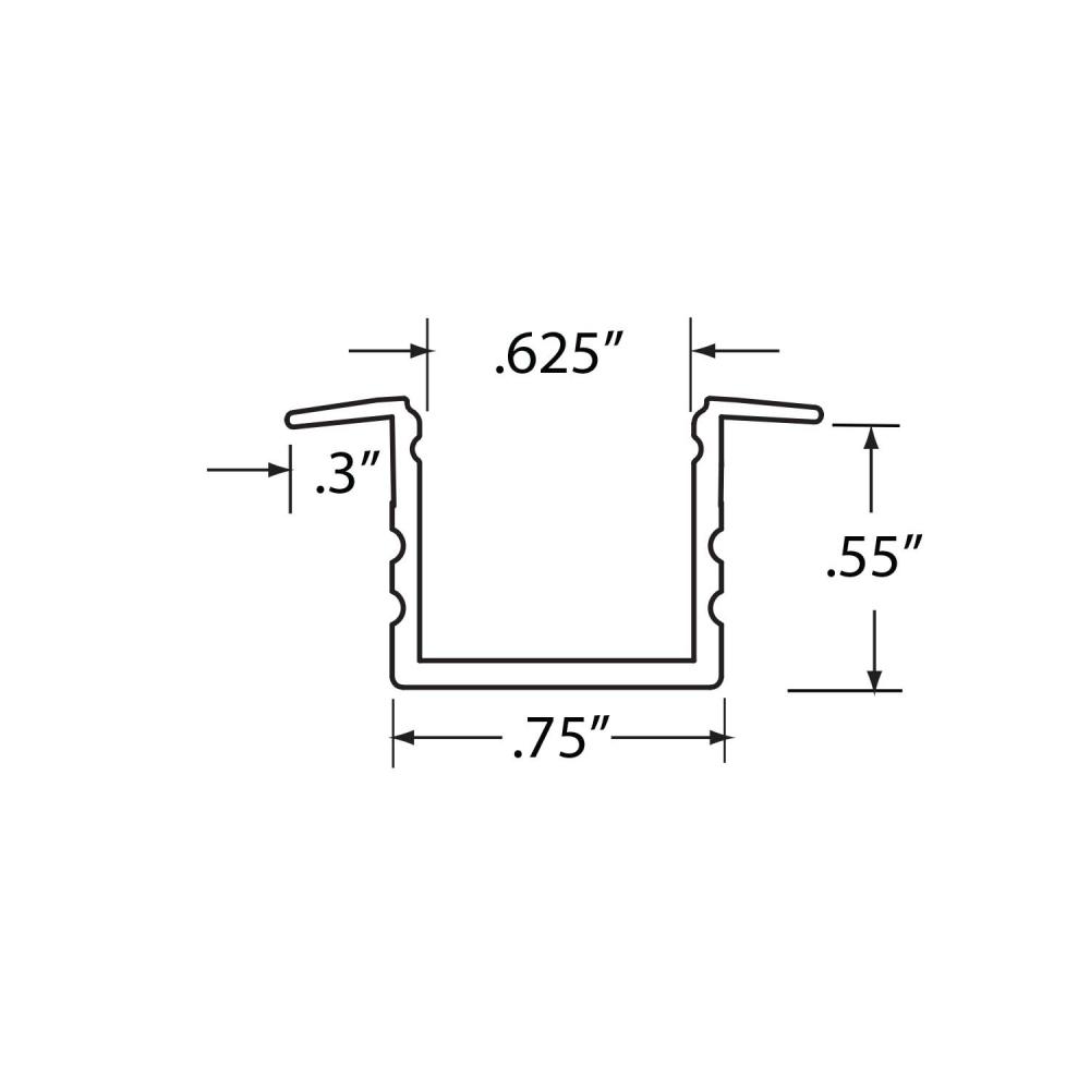 Aluminum Mounting Channels Mini-Deep w/Flange