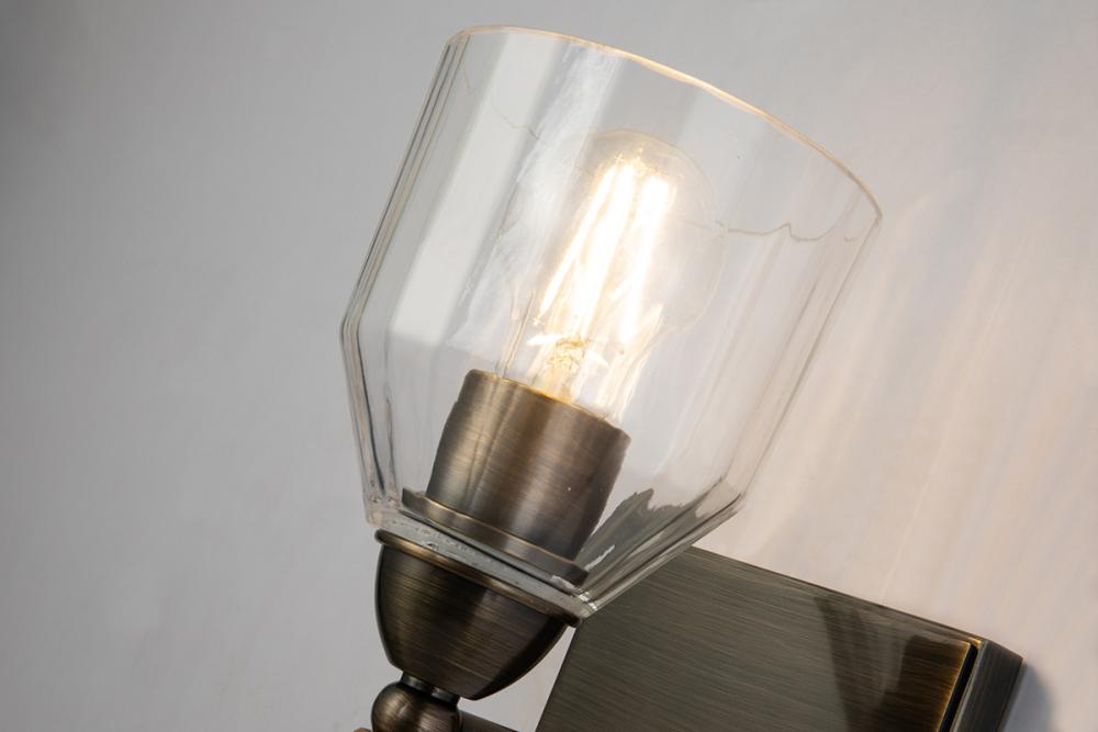 Felice 1 Light Vanity in Dark Bronze With Gold Accents