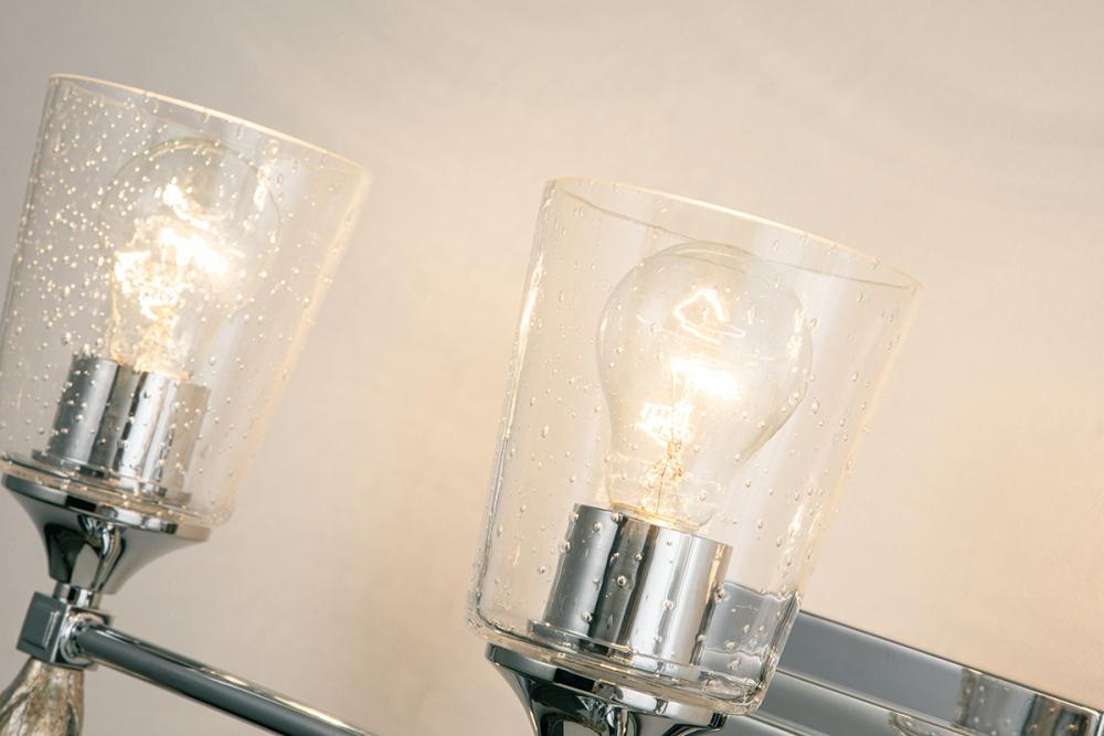 Vetiver 2 Light Vanity in Polished Chrome with Gold Accent