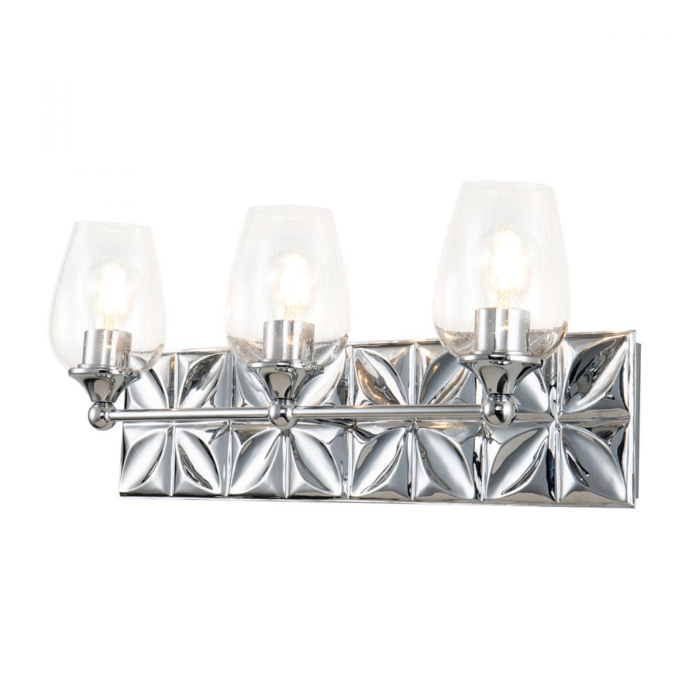 Epsilon Modern 3 Light Vanity in Polished Chrome