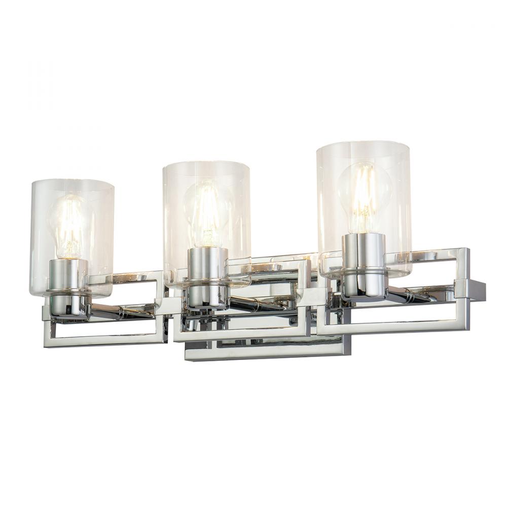 Estes 3 Light Vanity in Polished Chrome