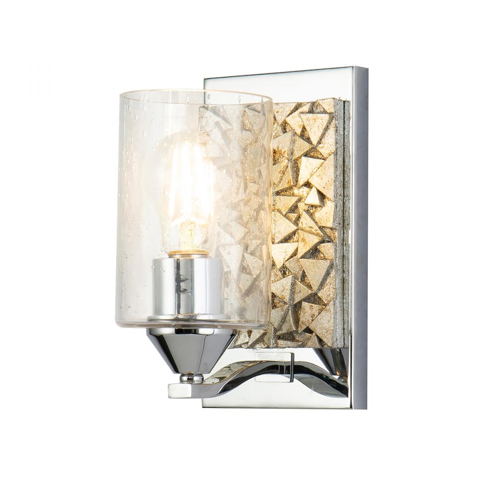 Bocage 1 Light Vanity in Polished Chrome And Silver