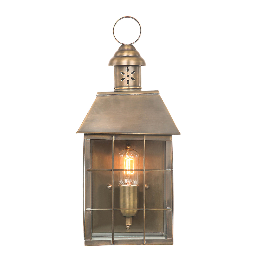 Hyde Park Brass Outdoor Wall Lantern Porch Lighting Fixture