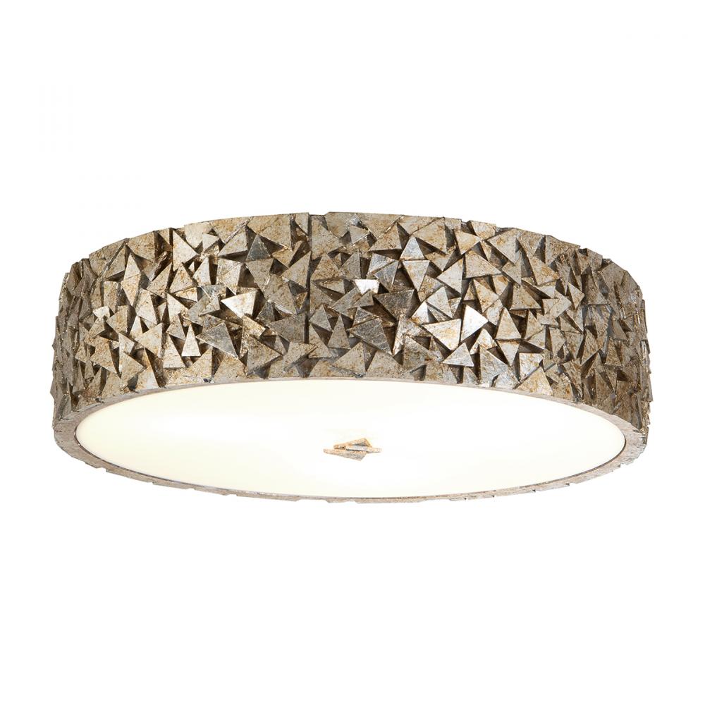 Mosaic 3 Light Flush Mount in Silver