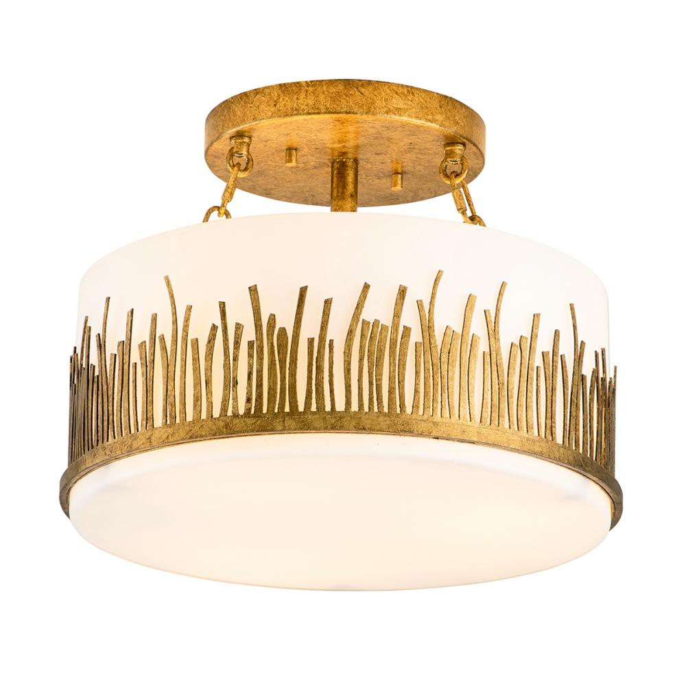 Sawgrass Semi-Flush Light in Gold
