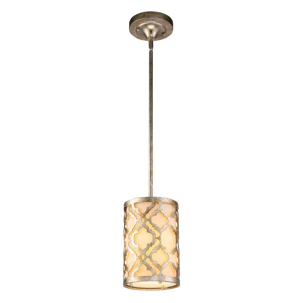 Arabella Distressed Gold Mini Pendant Convertible to a Semi-Flush