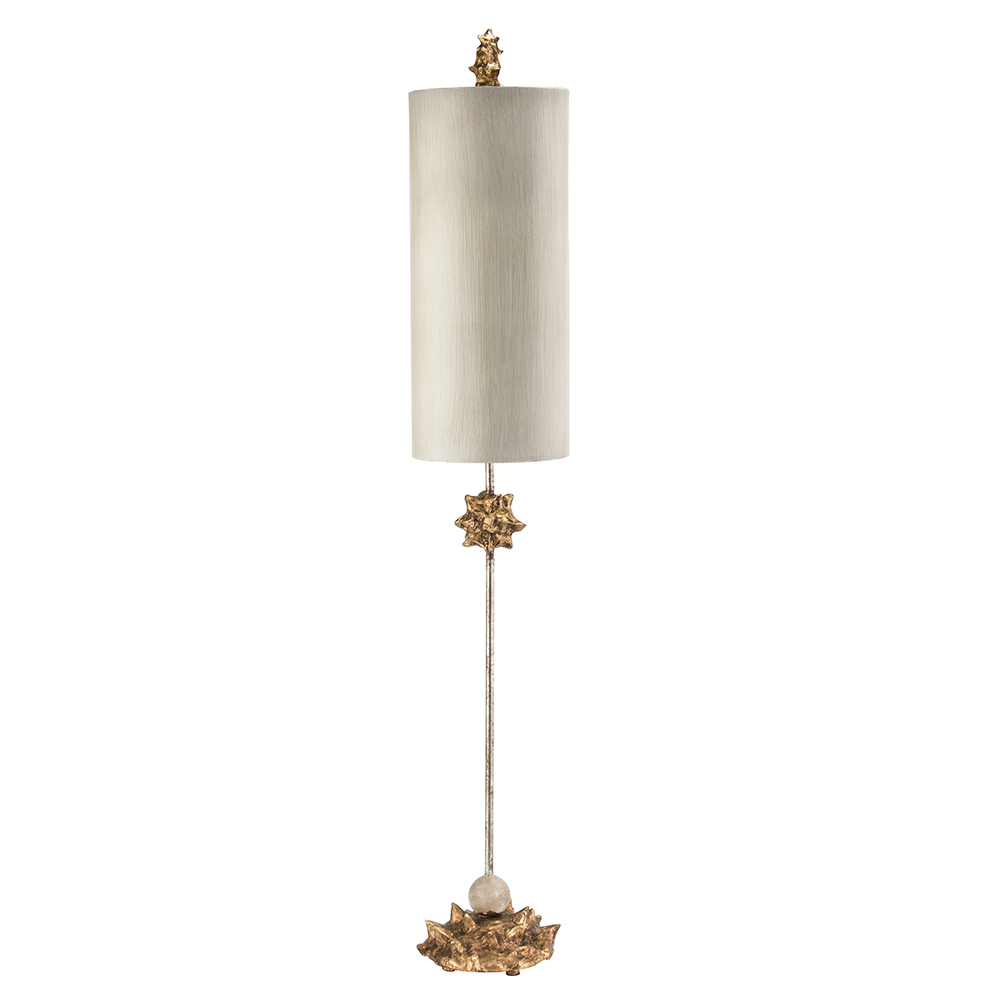 Nettle Tall Large Buffet Table Lamp Distressed Gold