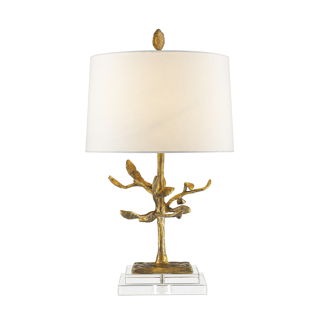 Audubon Distressed Gold Accent Table Lamp