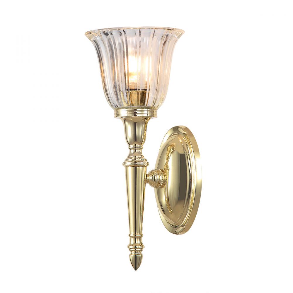 Dryden 1 Light Vanity in Polished Brass