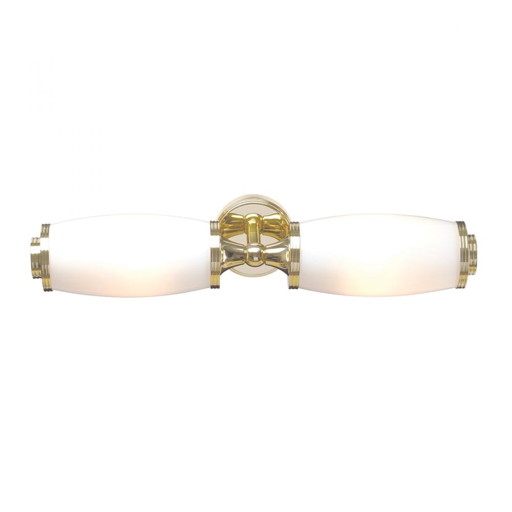 Eliot 2 Light Vanity in Polished Brass
