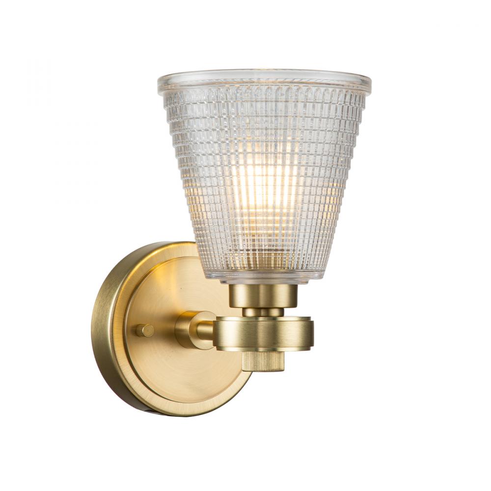 Gunnislake1 1 Light Vanity in Brushed Brass