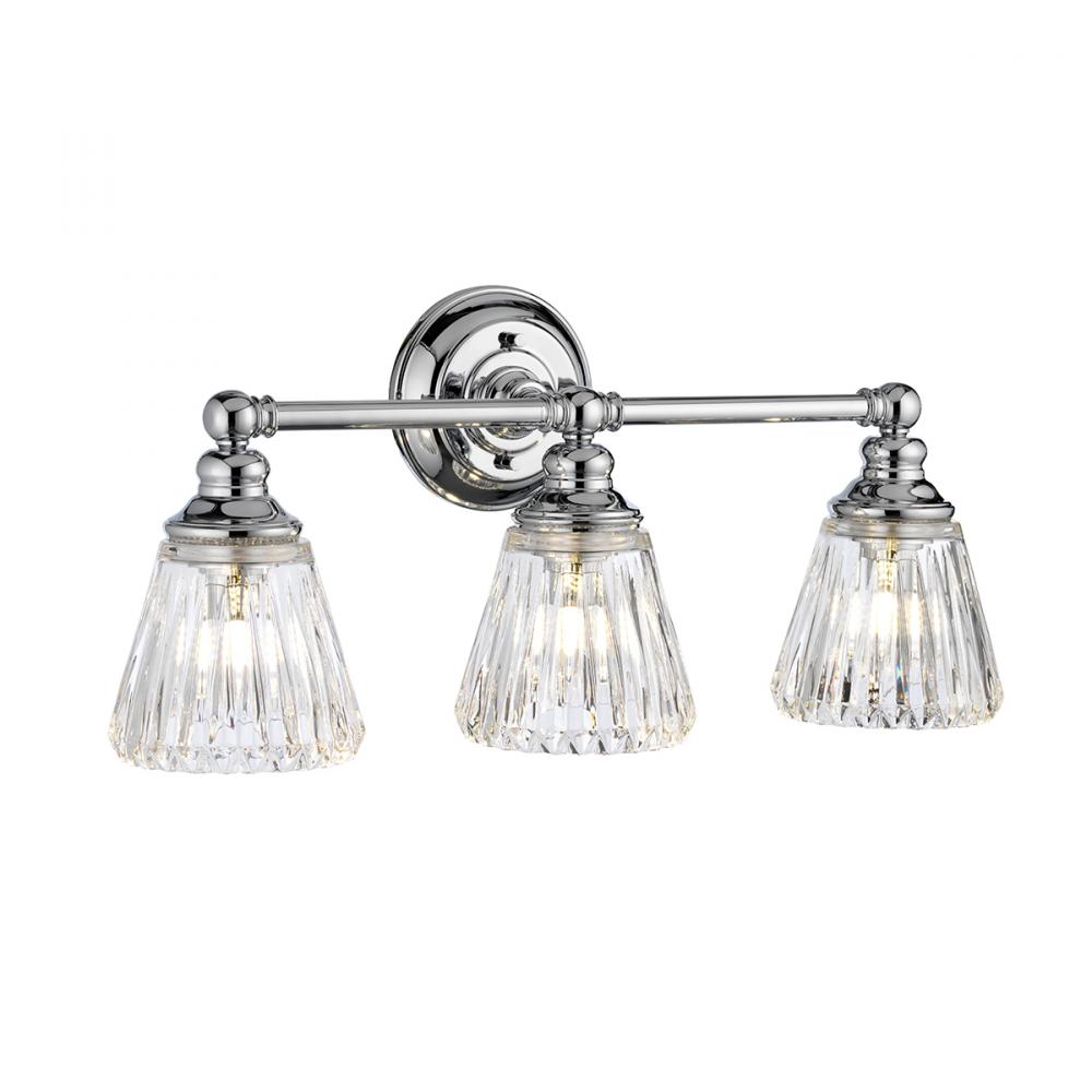 Keynes 3 Light Vanity in Polished Chrome