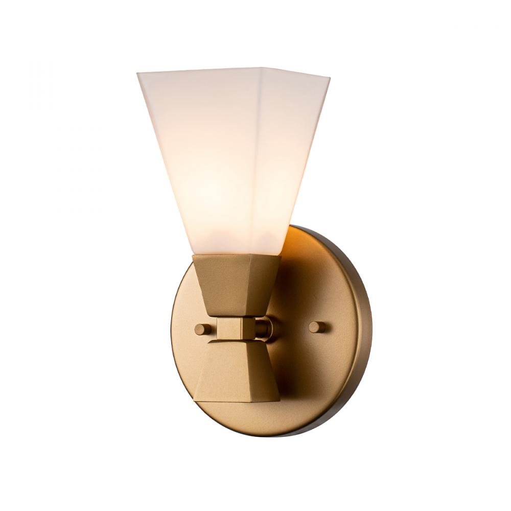 Bowtie 1 Light Vanity Lacquered Gold