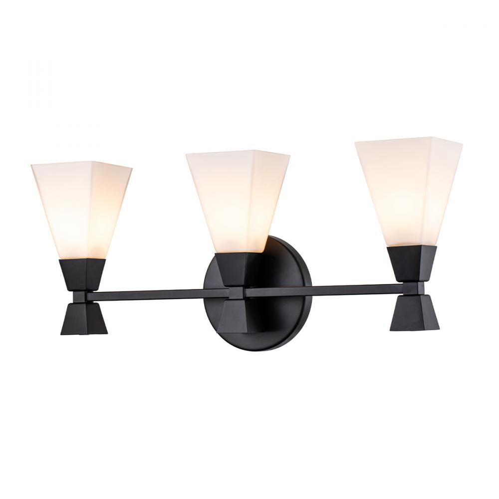 Bowtie 3 Light Vanity Matte Black