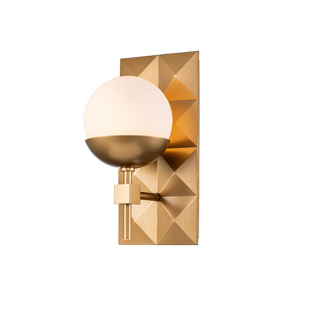 Deco 1 Light Vanity in Lacquered Gold