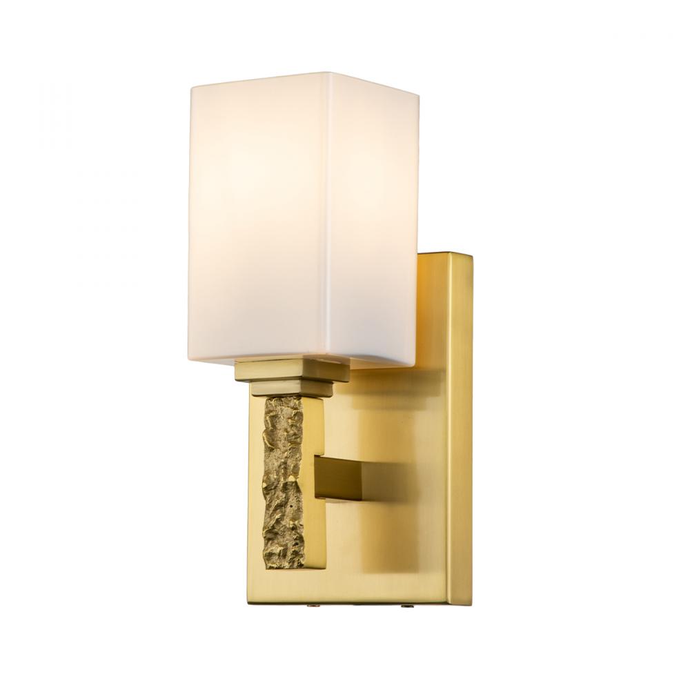 Jack 1 Light Vanity in Aged Brass