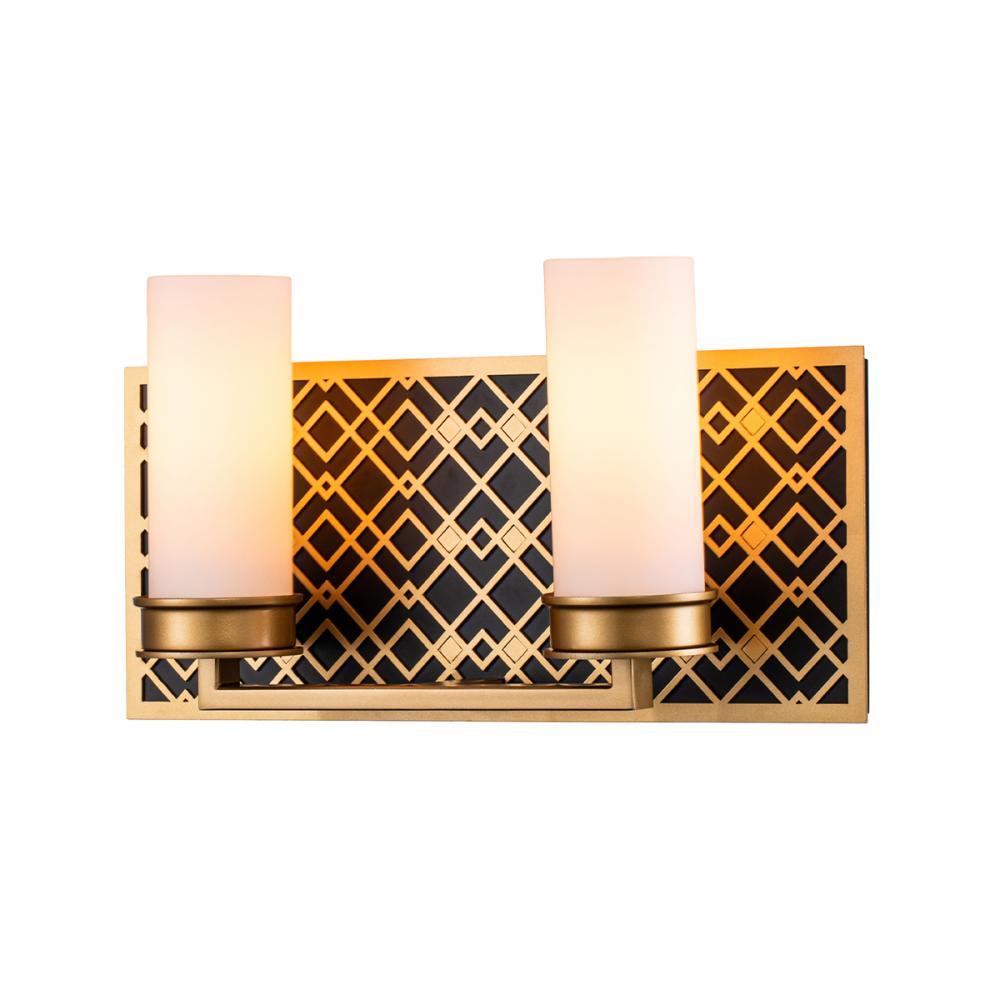 Ziggy 2 Light Vanity in Lacquered Gold