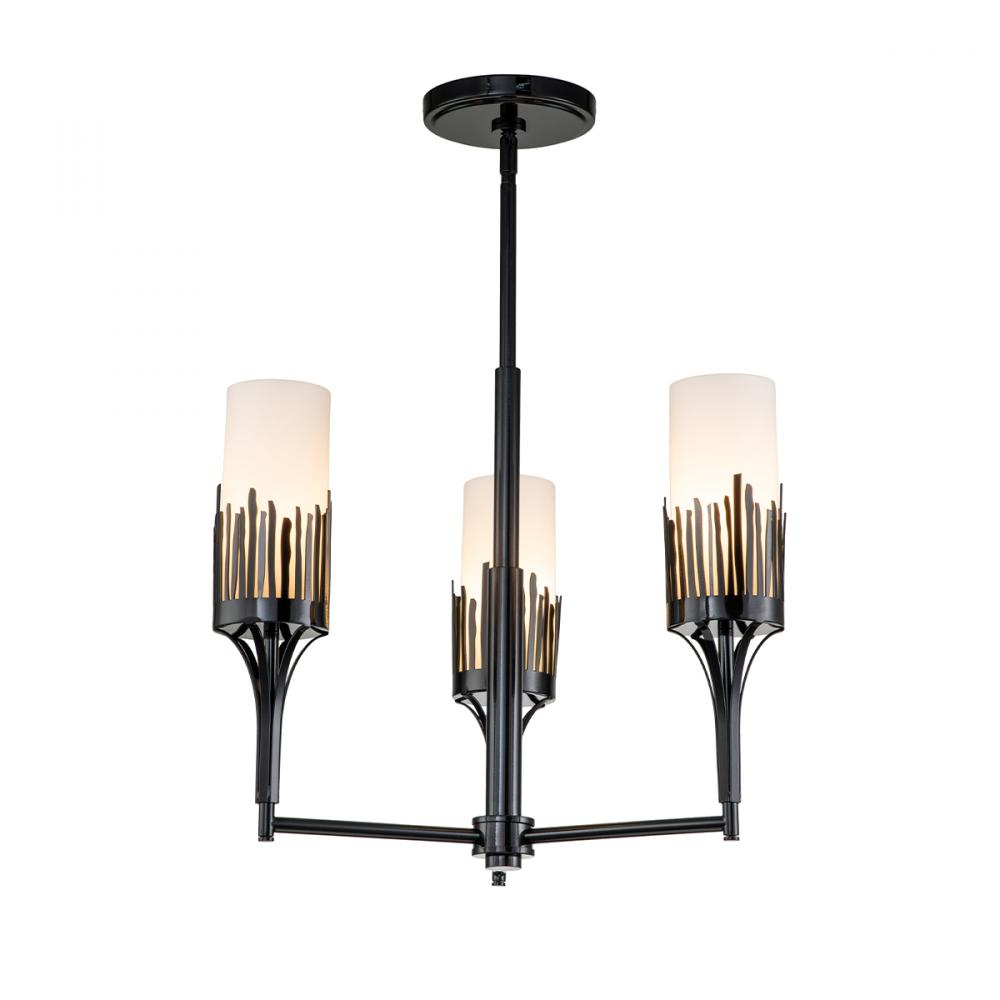 Sawgrass 3 Light Chandelier in Black