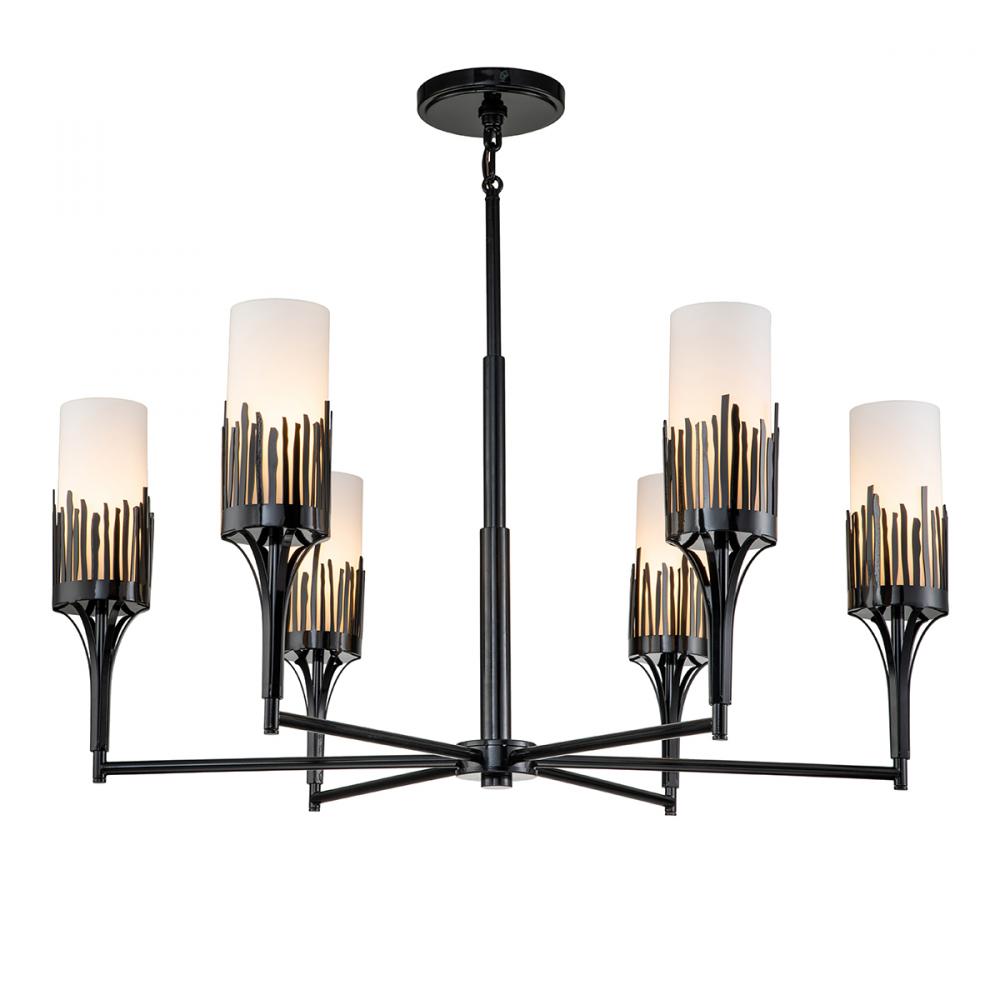 Sawgrass 6 Light Chandelier in Black