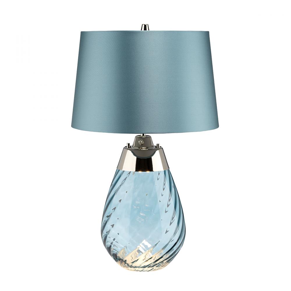 Lena Small Table Lamp in Blue with Blue Shade