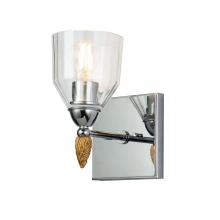 Lucas McKearn bb1000pc-1-f2g - Felice 1 Light Vanity in Polished Chrome With Gold Accents