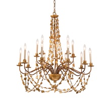 Lucas McKearn ch1158-15 - Mosaic 15 Light Extra Large Antiqued Gold  Chandelier