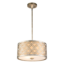 Lucas McKearn GN/LEMURIA/P/M-S - Lemuria 2 Light Medium Distressed Silver Pendant - Semi Flush By Lucas McKearn