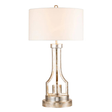 Lucas McKearn gn/lemuria/tl-s - Lemuria Traditional Drum Buffet Table Lamp in Distressed Silver