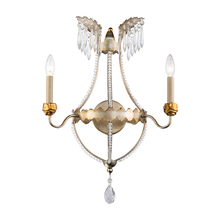 Lucas McKearn sc1035-2 - Louis 2 Light Sconce inSilver and Gold