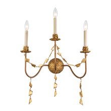 Lucas McKearn sc1158-3 - Mosaic 3 Light Sconce in Antique Gold
