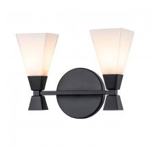 Lucas McKearn bb1004mb-2 - Bowtie 2 Light Vanity in Matte Black