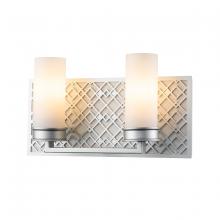 Lucas McKearn bb1185ls-2 - Ziggy 2 Light Vanity in Lacquered Silver