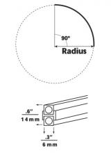 Visual Comfort & Co. Architectural Collection 700MOBH9018S - Pre-Bent 90ÃƒÆ’Ã¢â‚¬Å¡Ãƒâ€šÃ‚Â° Curve MonoRail