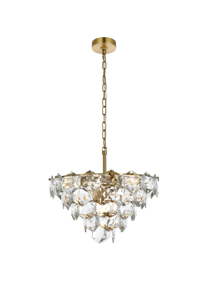 Pendant D20"H12"L8 Satin Gold