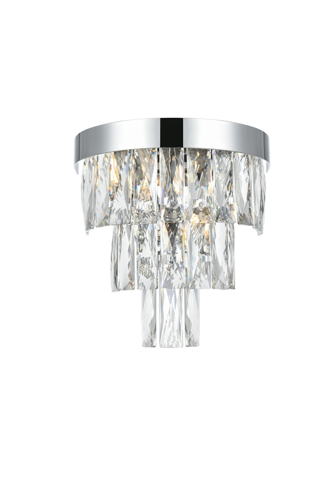 Wall Sconce W10"S6.3"H10.5"L2 Chrome
