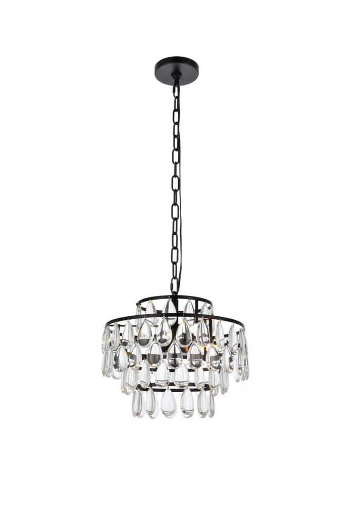Mila 14 inch pendant in black
