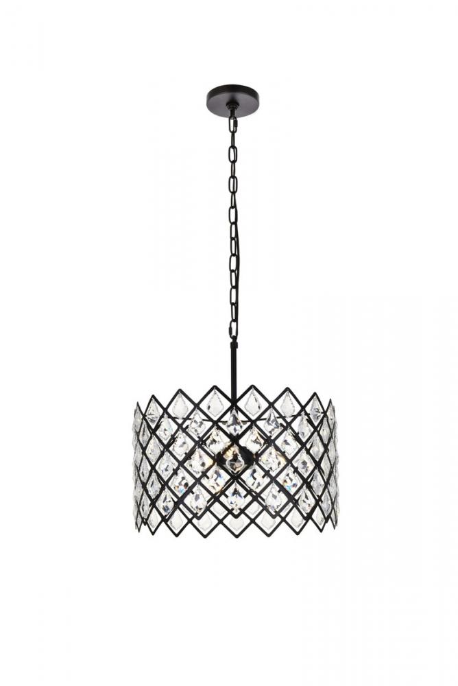 Lyla 16 inch pendant in black