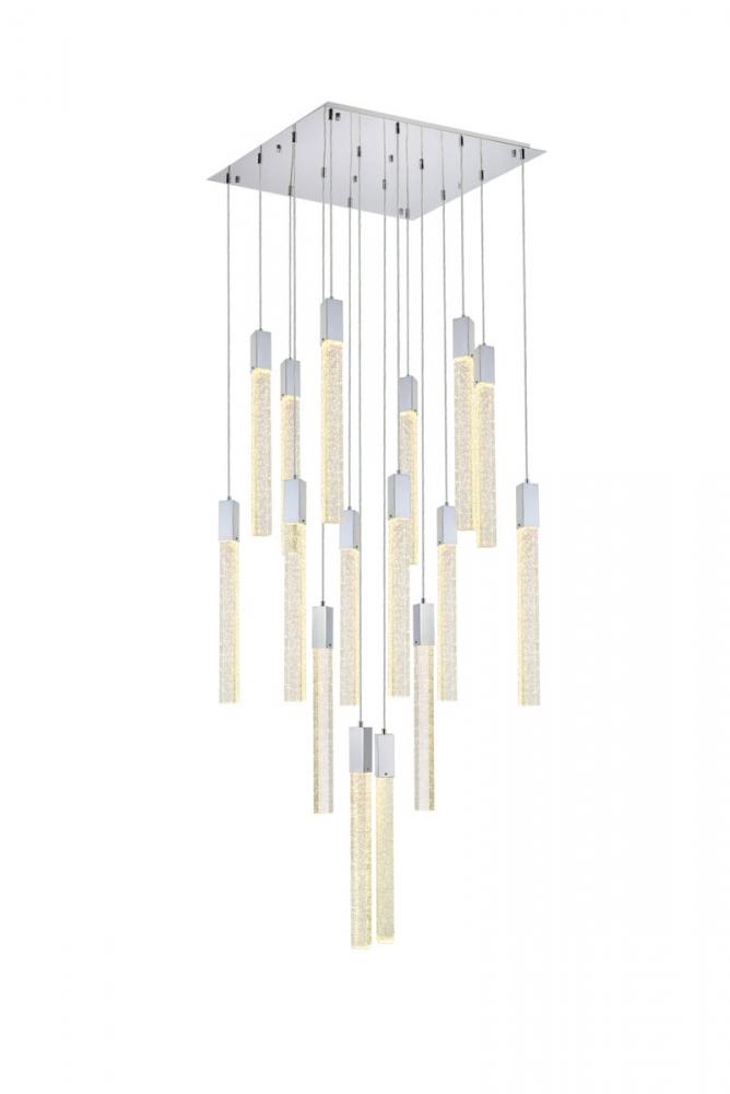 Weston 16 lights pendant in chrome