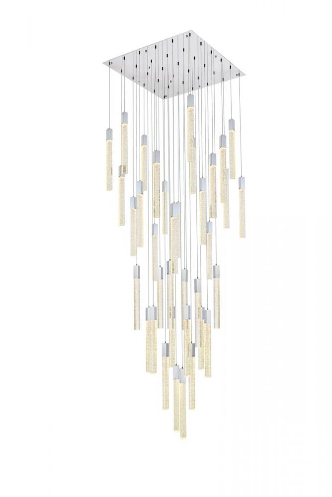Weston 36 lights pendant in chrome