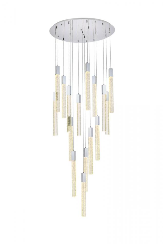 Weston 16 lights pendant in chrome