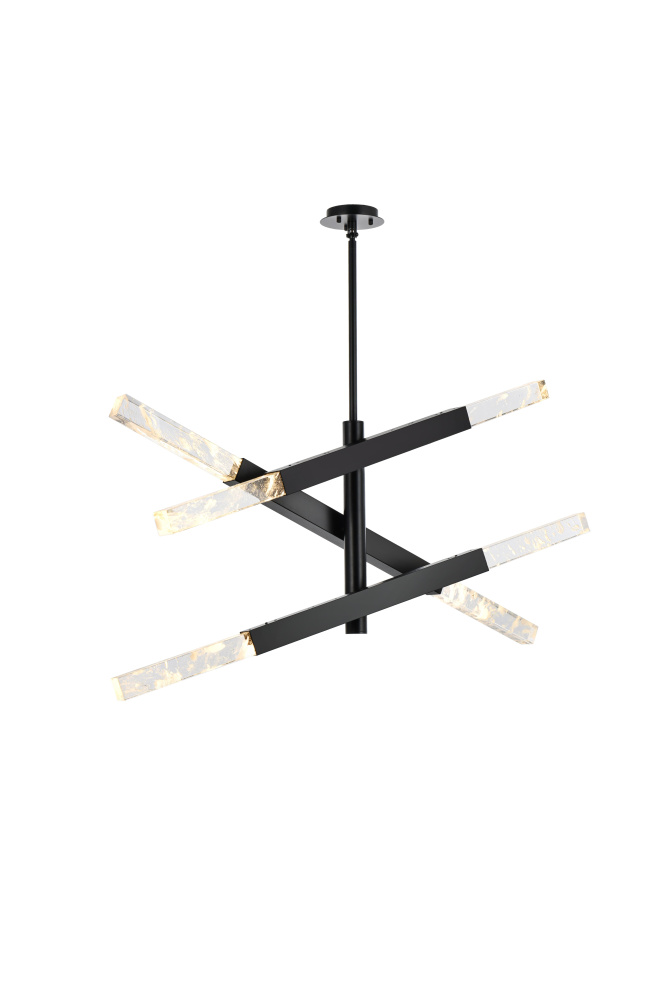 Pendant L48"H19"L6 Black